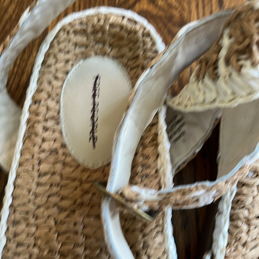 Free People Roma Raffia Sandals Size 7 - Picture 3 of 6